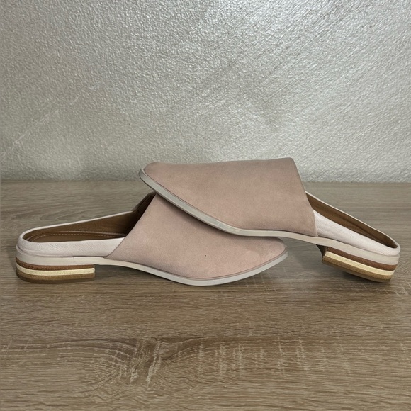 Kelsi Dagger Brooklyn Aiva Women's 10 Beby Pink Leather Off White Pointed Mules - Picture 5 of 8